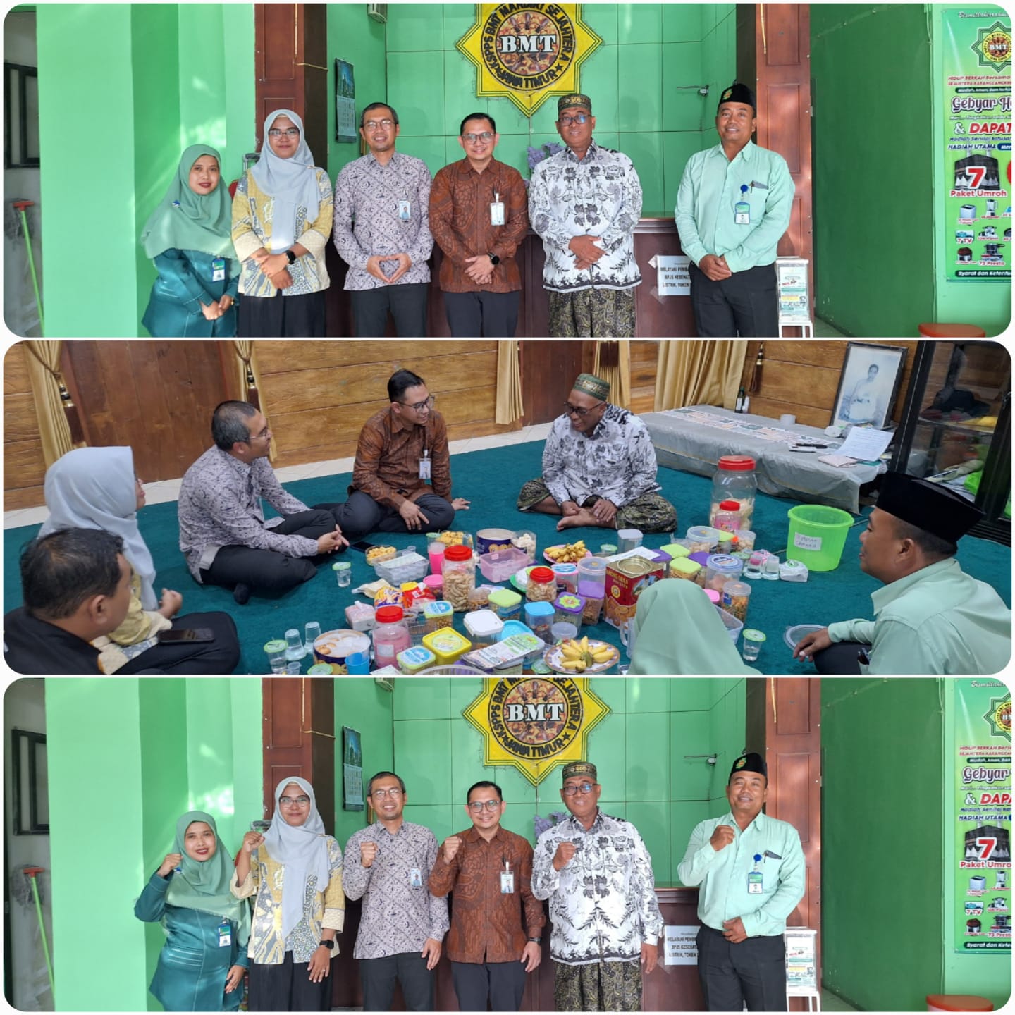 General Manager KSPPS BMT Mandiri Sejahtera Jawa Timur (Bp.H.M.Ayubi Chozin) menerima tamu silaturrahmi dari Pimpinan BSI KCP Kedungdoro dan KCP ITS Surabaya di Kantor Pusat KSPPS BMT Mandiri Sejahtera Jawa Timur.