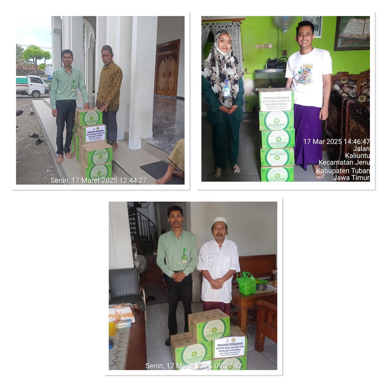 Penyaluran air mineral untuk masjid dan musholla di wilayah kerja Kantor Cabang Jenu