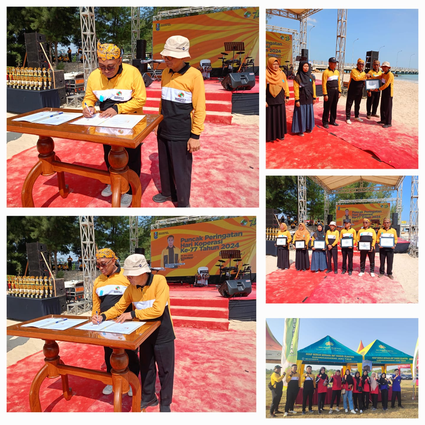 General Manager KSPPS BMT Mandiri Sejahtera Jawa Timur (Bpk.H.M.Ayubi Chozin) menerima Penghargaan Koperasi Peduli terhadap Pengentasan Kemiskinan dan Pemberdayaan Ekonomi Masyarakat serta Penandatangan Kerjasama Pendampingan Usaha KOPONTREN di Kabupaten 