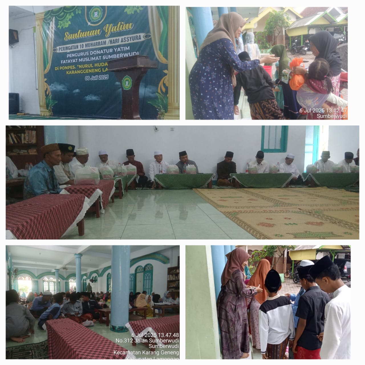 Promosi sebar brosur Kantor Cab. Sumberwudi dalam acara Santunan Anak Yatim dalam rangka Peringatan 10 Muharam 1447 H DI PONPES NURUL HUDA DESA SUMBERWUDI KEC. KARANGGENENG KAB. LAMONGAN