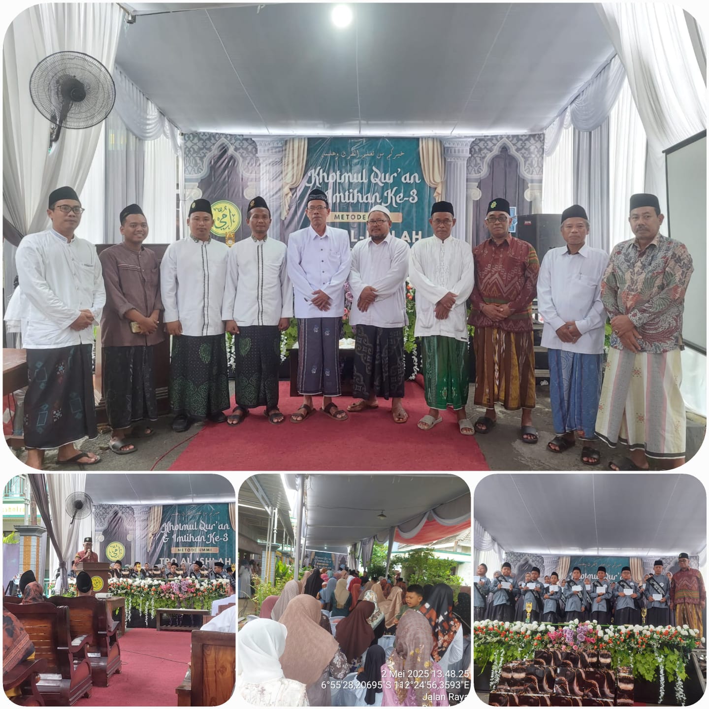 General Manager KSPPS BMT Mandiri Sejahtera Jawa Timur (Bp.H.M.Ayubi Chozin) dalam acara Khotaman dan Imtihan Ke-3 TPQ AL-ISLAH Banyubang Solokuro Lamongan, Jum'at 02 Mei 2025