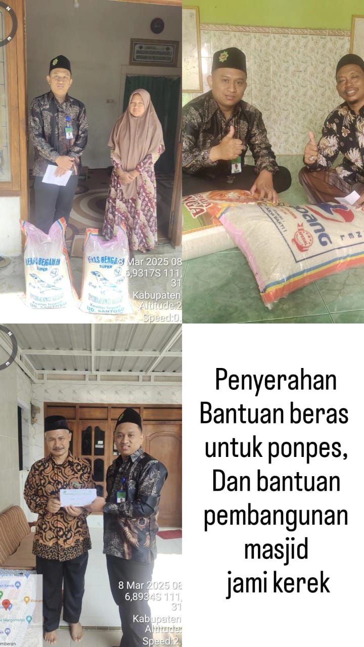 Penyerahan Beras untuk  Pondok Pesantren di sekitar wilayah kantor cabang KEREK.