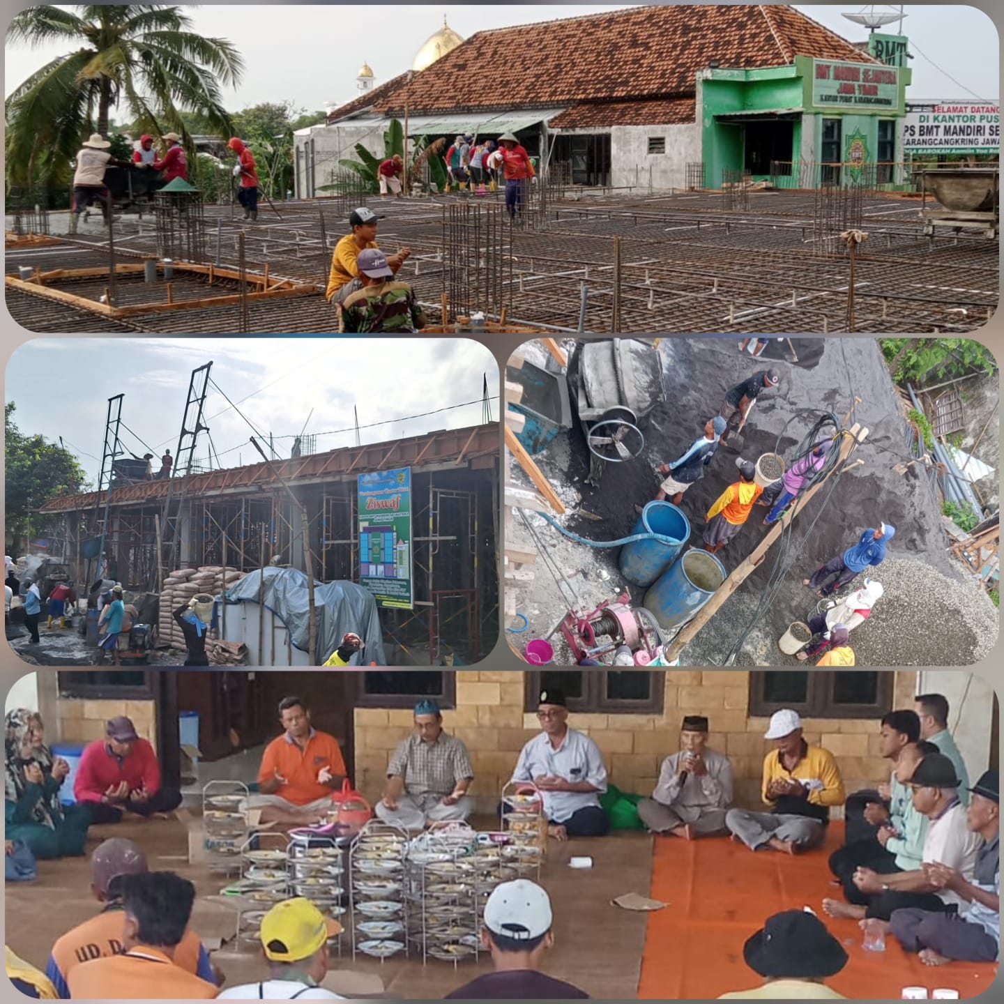 Proses Pengecoran Lantai 2 Gedung ZISWAF Kantor Pusat KSPPS BMT Mandiri Sejahtera Jawa Timur