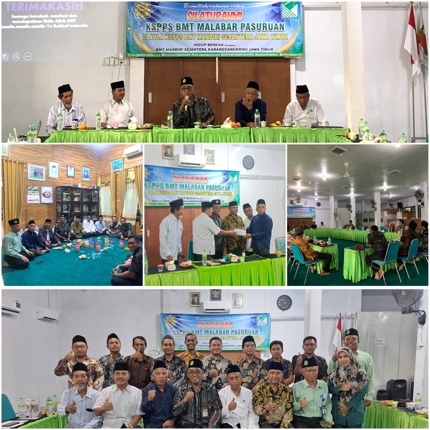 Silaturrahim dan Study Banding dari KSPPS BMT MALABAR JAWA TIMUR (Pasuruan) di Aula Kantor Pusat KSPPS BMT Mandiri Sejahtera Jawa Timur