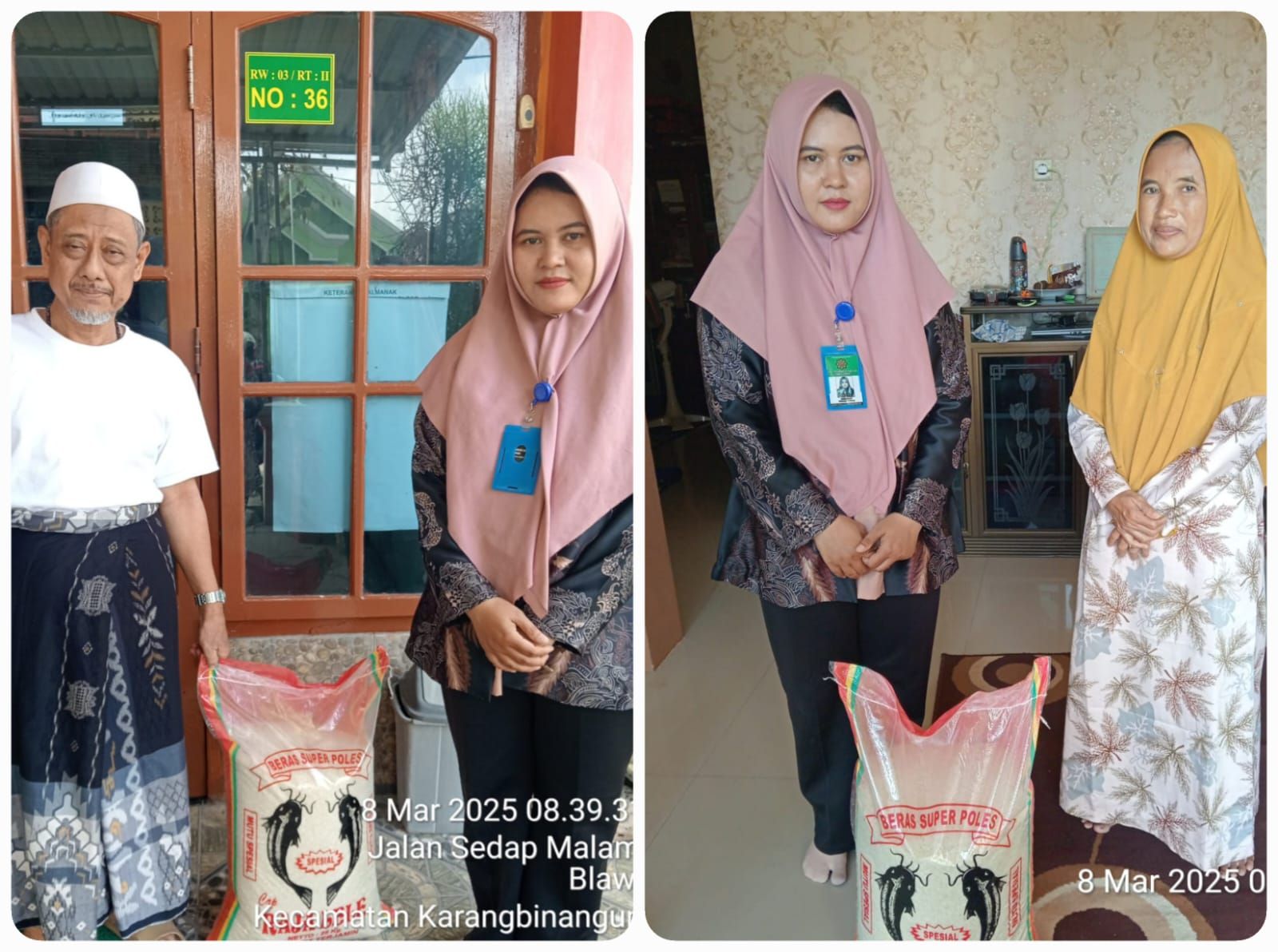 Penyerahan Beras untuk  Pondok Pesantren di sekitar wilayah kantor cabang Blawi