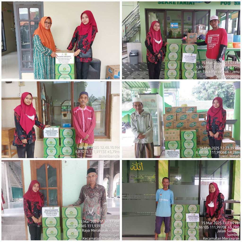 Penyaluran air mineral untuk masjid dan mushollah sekitar wilayah Kantor Merakurak 