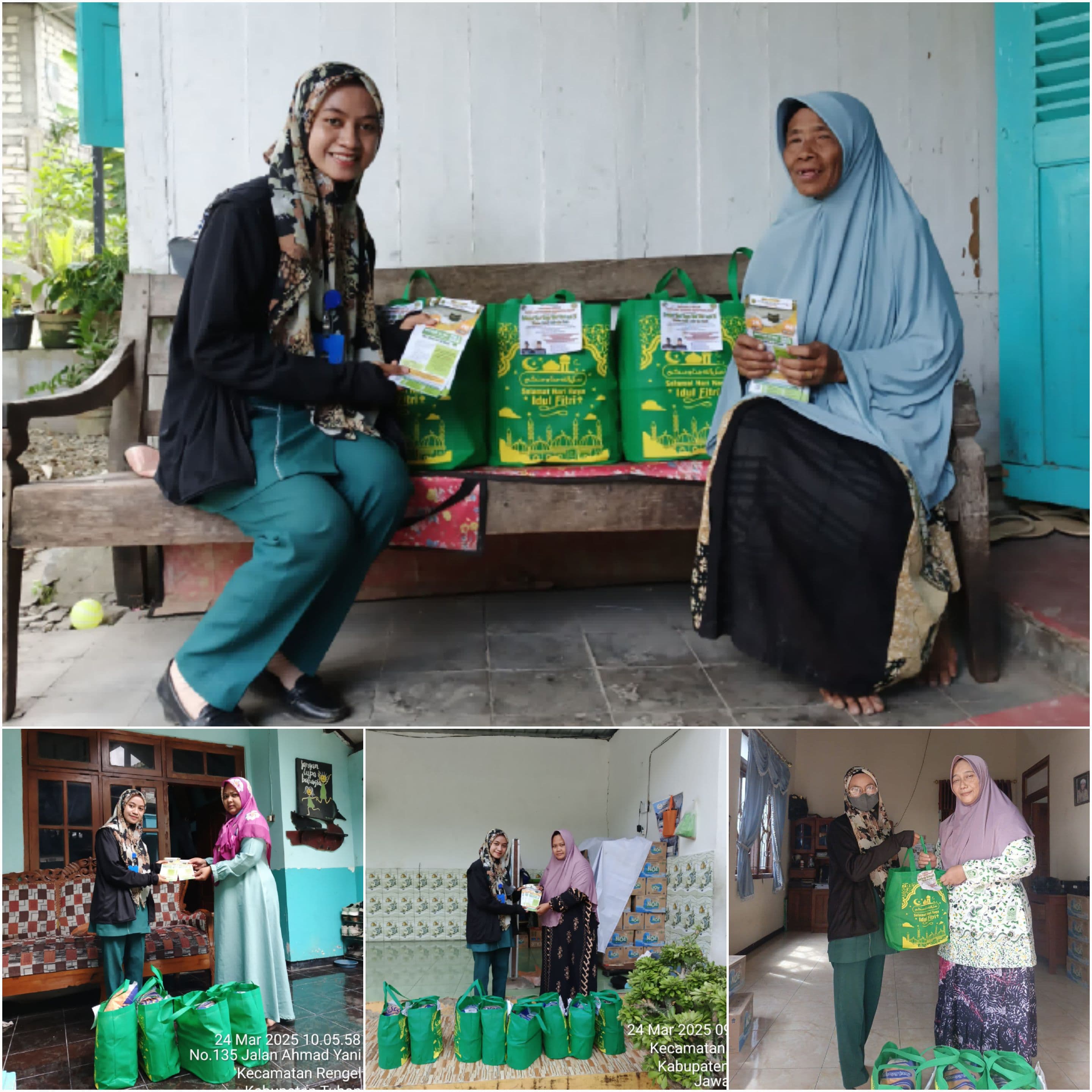 Penyerahan Parcel Lebaran untuk guru guru TPQ di wilayah Kantor Cabang Rengel