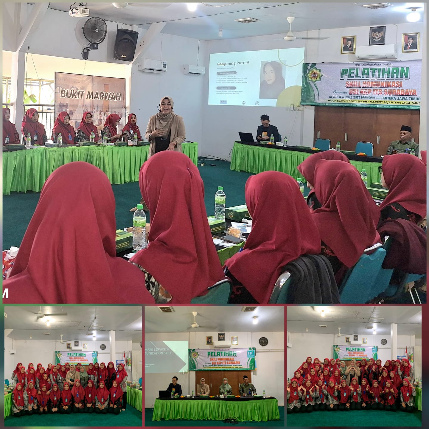 Pelatihan Pengelola KSPPS BMT Mandiri Sejahtera Jawa Timur Komunikasi Skill kerjasama dengan BSI KCP ITS Surabaya di Aula Kantor Pusat KSPPS BMT Mandiri Sejahtera Jawa Timur. Jum'at 12 September 2025