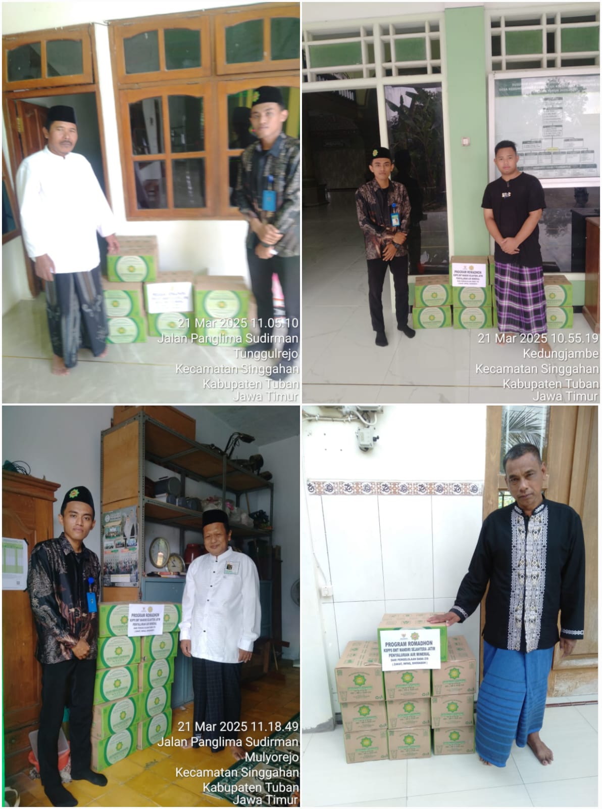 Penyaluran air mineral untuk masjid dan musholla di wilayah kerja Kantor Cabang singgahan