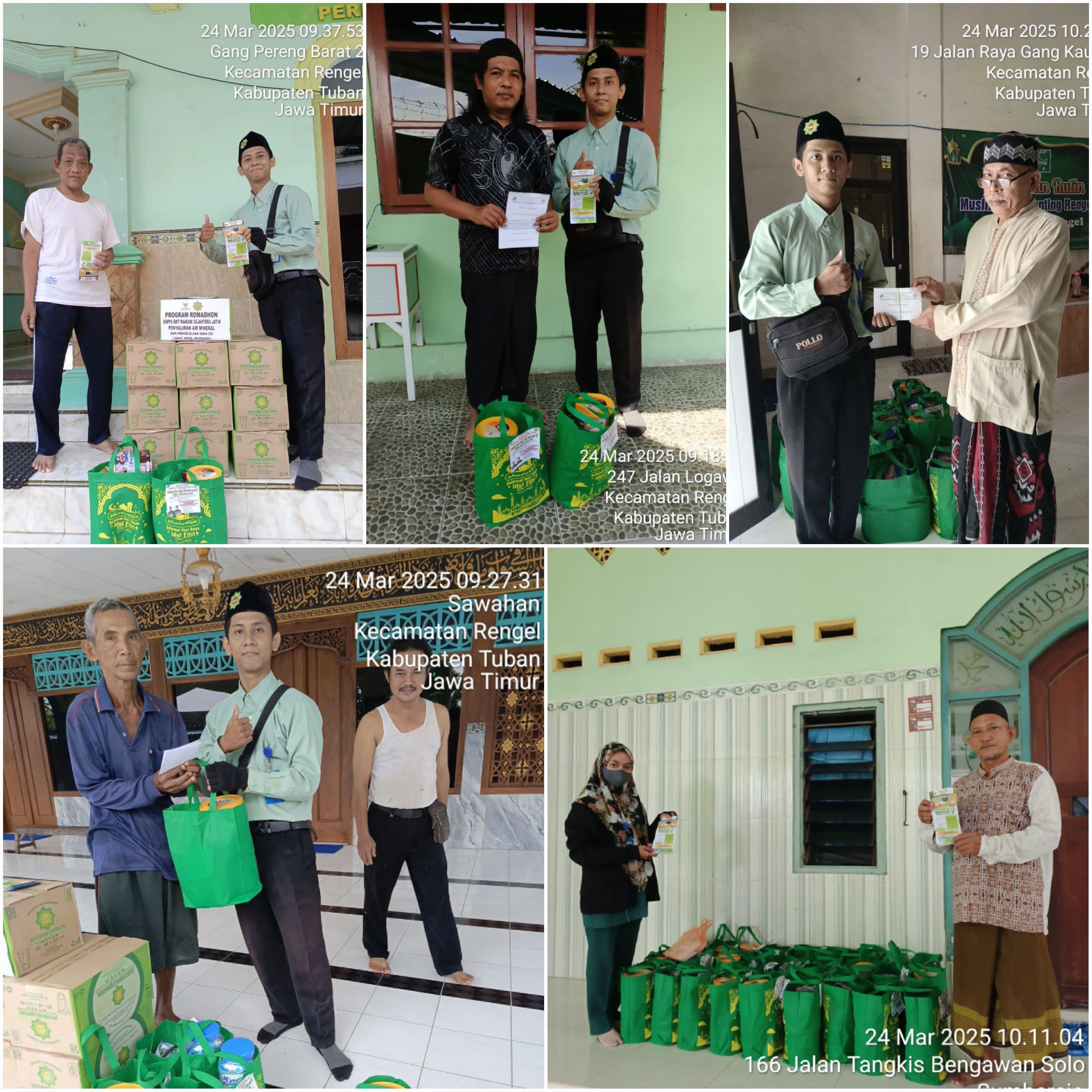 Penyerahan Parcel Lebaran untuk marbot dan muadzin di wilayah Kantor Cabang Rengel