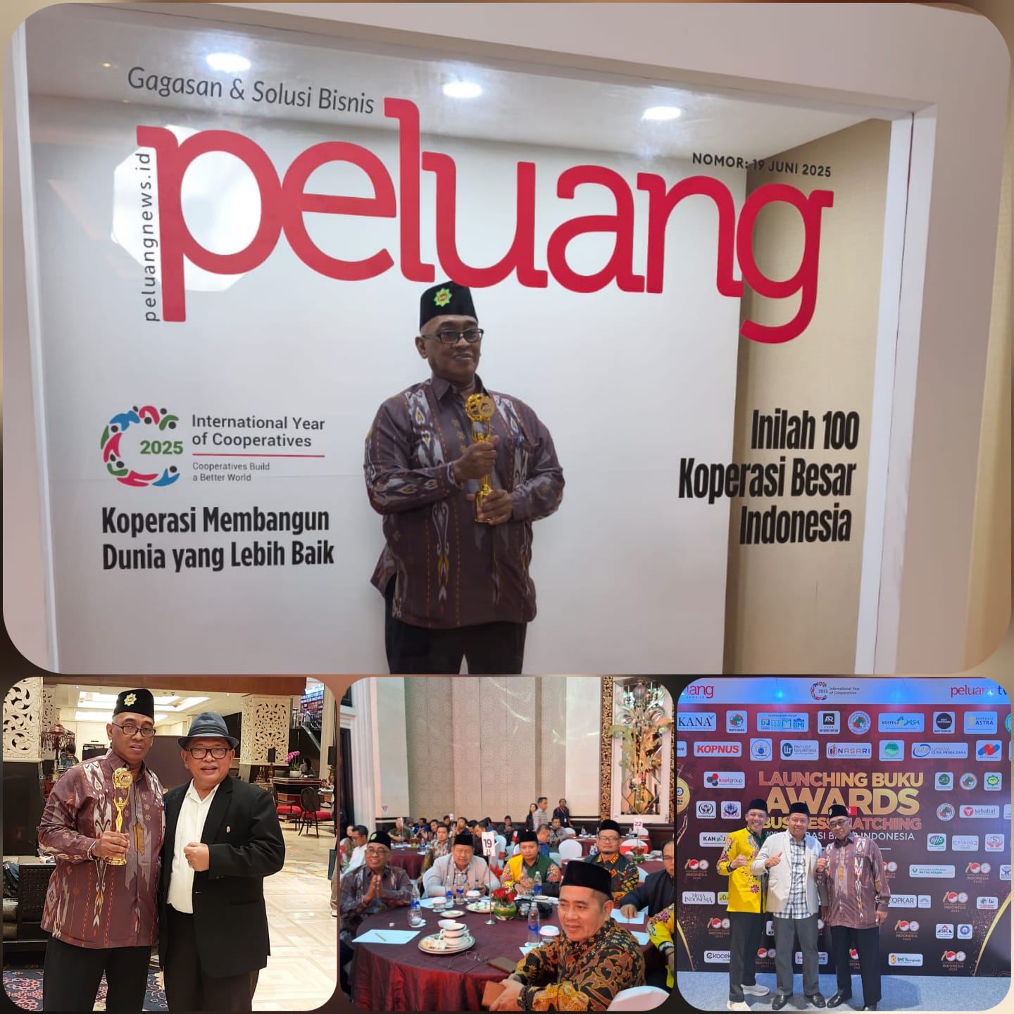 General Manager KSPPS BMT Mandiri Sejahtera Jawa Timur (Bp.H.M.Ayubi Chozin) dalam acara Launching Buku Awards dan Busines Matching (100 Koperasi Besar Indonesia 2025) di The Trans Resort Bali, Kamis 19 Juni 2025