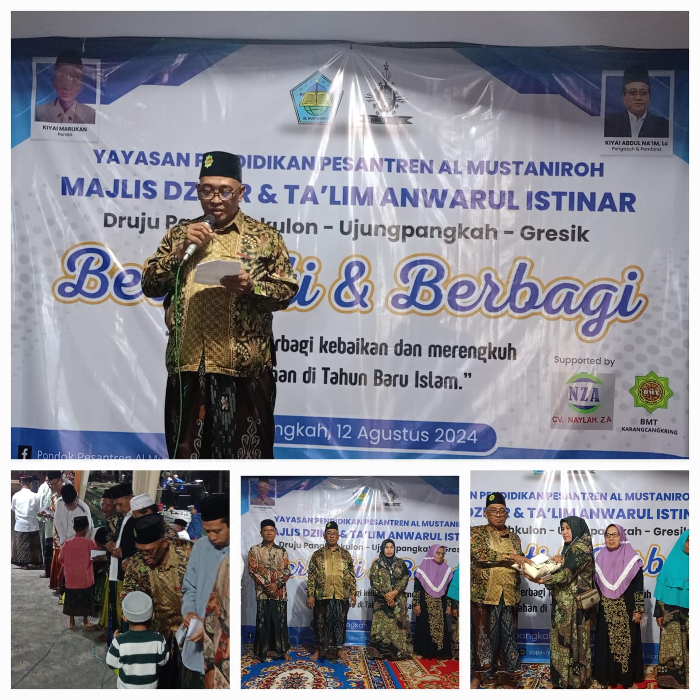 General Manager KSPPS BMT Mandiri Sejahtera Jawa Timur ( Bp.H.M. Ayubi Chozin) menghadiri undangan di Halaman Yayasan Pendidikan Pesantren Al Mustaniroh, Majlis Dzikir & Ta'lim Anwarul Istinar Dusun Druju Pangkah Kulon Ujung Pangkah Gresik dalam acara pem