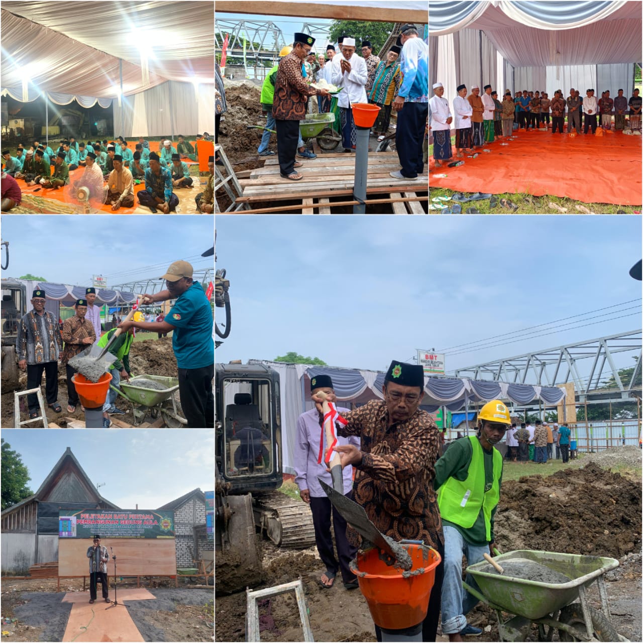 Tasyakuran Peletakan Batu Pertama Pembangunan Gedung Aula Kantor Pusat KSPPS BMT Mandiri Sejahtera Jawa Timur, Jum'at 11 April 2025