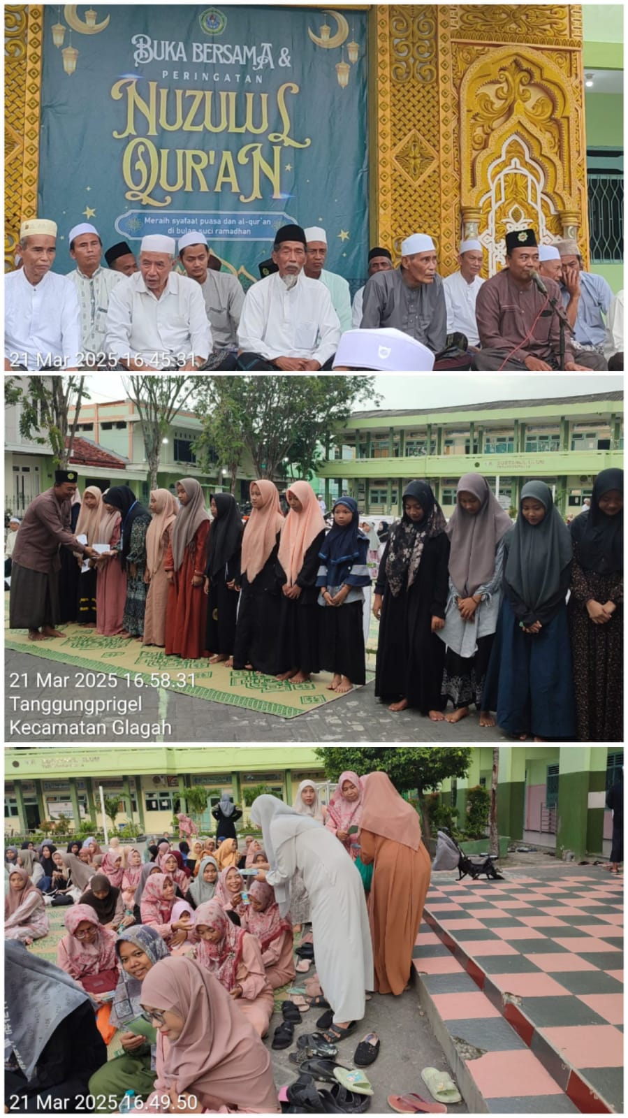 Partisipasi BMT Cabang Blawi dalam acara peringatan Nuzulul Qur'an dan Santunan Anak Yatim Piatu di Pondok Pesantren Bustanul Ulum Tanggungprigel Glagah Lamongan