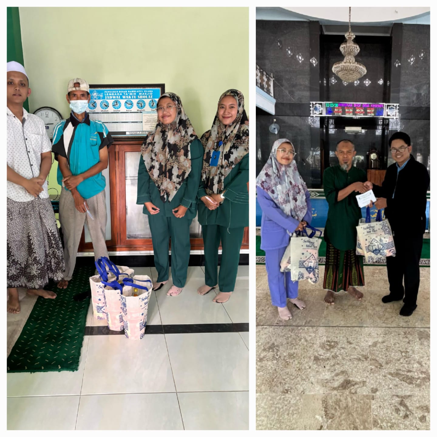 Penyerahan parsel lebaran kepada Tokoh Masyarakat dan Marbot muadzin wilayah kerja kantor cabang SEKAPUK