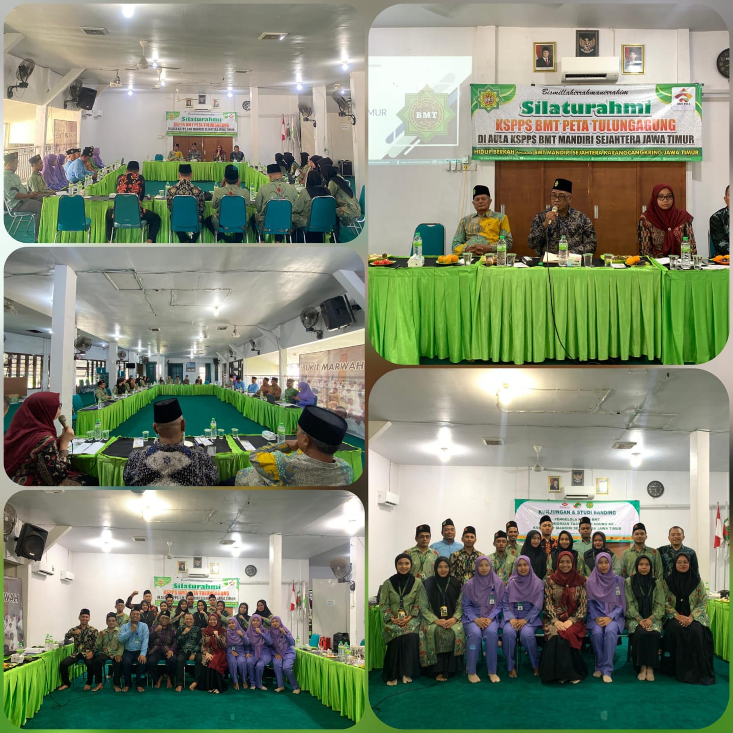 menerima tamu Silaturrahmi dan Study Banding dari KSPPS BMT PETA Tulungagung di Aula Kantor Pusat KSPPS BMT Mandiri Sejahtera Jawa Timur. Kamis 16 Oktober 2025