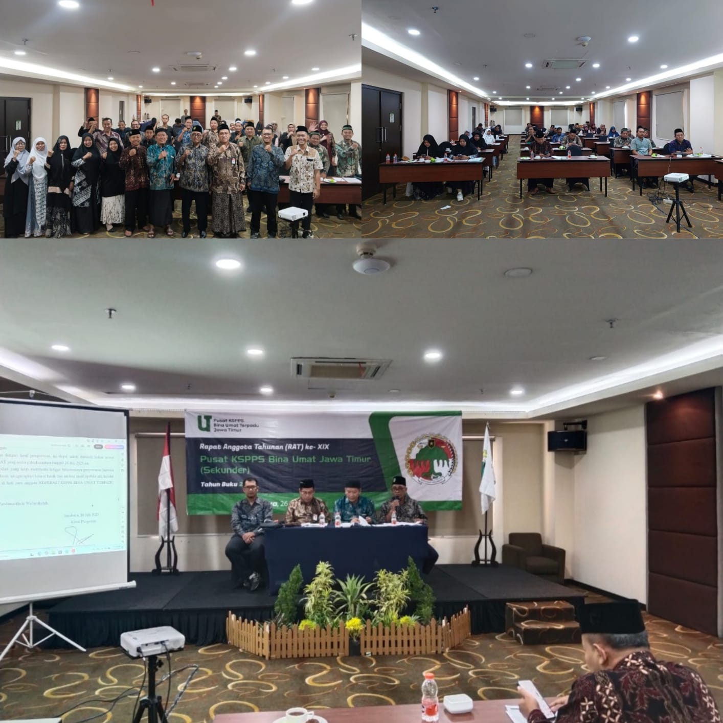 General Manager KSPPS BMT Mandiri Sejahtera Jawa Timur (Bp.H.M.Ayubi Chozin) dalam acara Rapat Anggota Tahunan (RAT) Ke - XIX Pusat KSPPS Bina Umat Jawa Timur ( Sekunder) Tahun Buku 2024 di Hotel Namira Surabaya, Sabtu, 26 Juli 2025