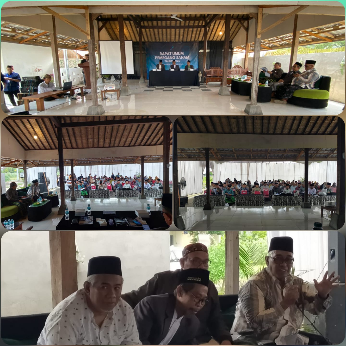 General Manager KSPPS BMT Mandiri Sejahtera Jawa Timur (Bp.H.M.Ayubi Chozin) dalam acara Rapat Umum Pemegang Saham (RUPS) Tahun ke II PT. Ekonomi Kesan Langitan (EKALA) di Aula Ponpes Al Ma'ruf 2 Tulungrejo Pare Kediri