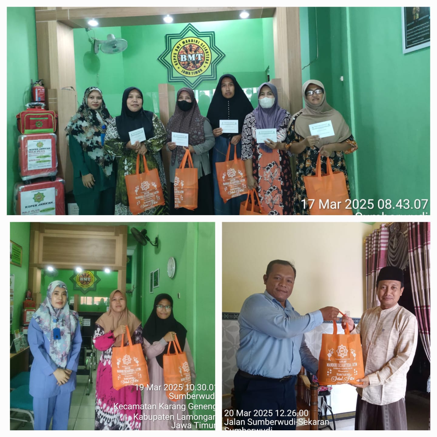 Penyerahan Parcel Lebaran untuk Marbot dan Muadzin wilayah Kantor Cab Sumberwudi