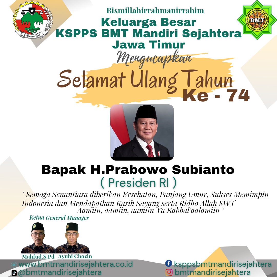 General Manager KSPPS BMT Mandiri Sejahtera Jawa Timur (Bp.H.M.Ayubi Chozin)* menyerahkan *Dana Santunan kepada 100 Anak Yatim Piatu* dan *Hadiah 1 Paket Umroh* untuk Undangan dalam acara *Peresmian Renovasi Gedung UGD* dan *Launching Layanan UGD 24 Jam* 