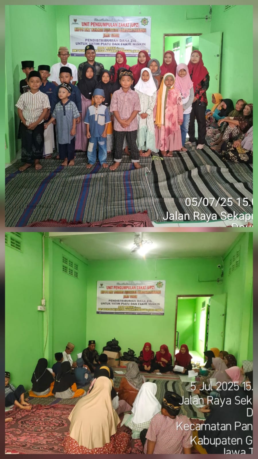 Kegiatan santunan 10 Muharram KSPPS BMT MANDIRI  SEJAHTERA KANTOR CABANG SEKAPUK