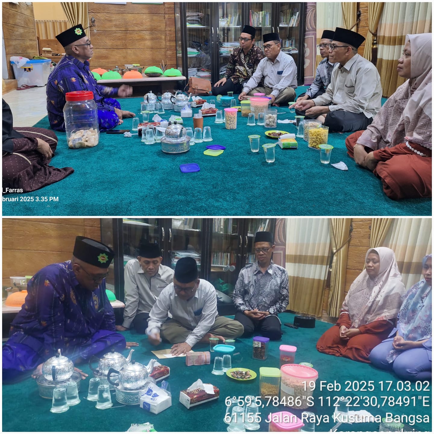 General Manager KSPPS BMT Mandiri Sejahtera Jawa Timur ( Bpk. H.M. Ayubi Chozin ) menerima tamu silaturrahmi dari Pengurus Ponpes Tahfidz Nurul Falah Jl. Ketintang Timur Surabaya sekaligus Penyerahan Jariyah untuk Pengembangan Ponpes Tahfidz Nurul Falah I