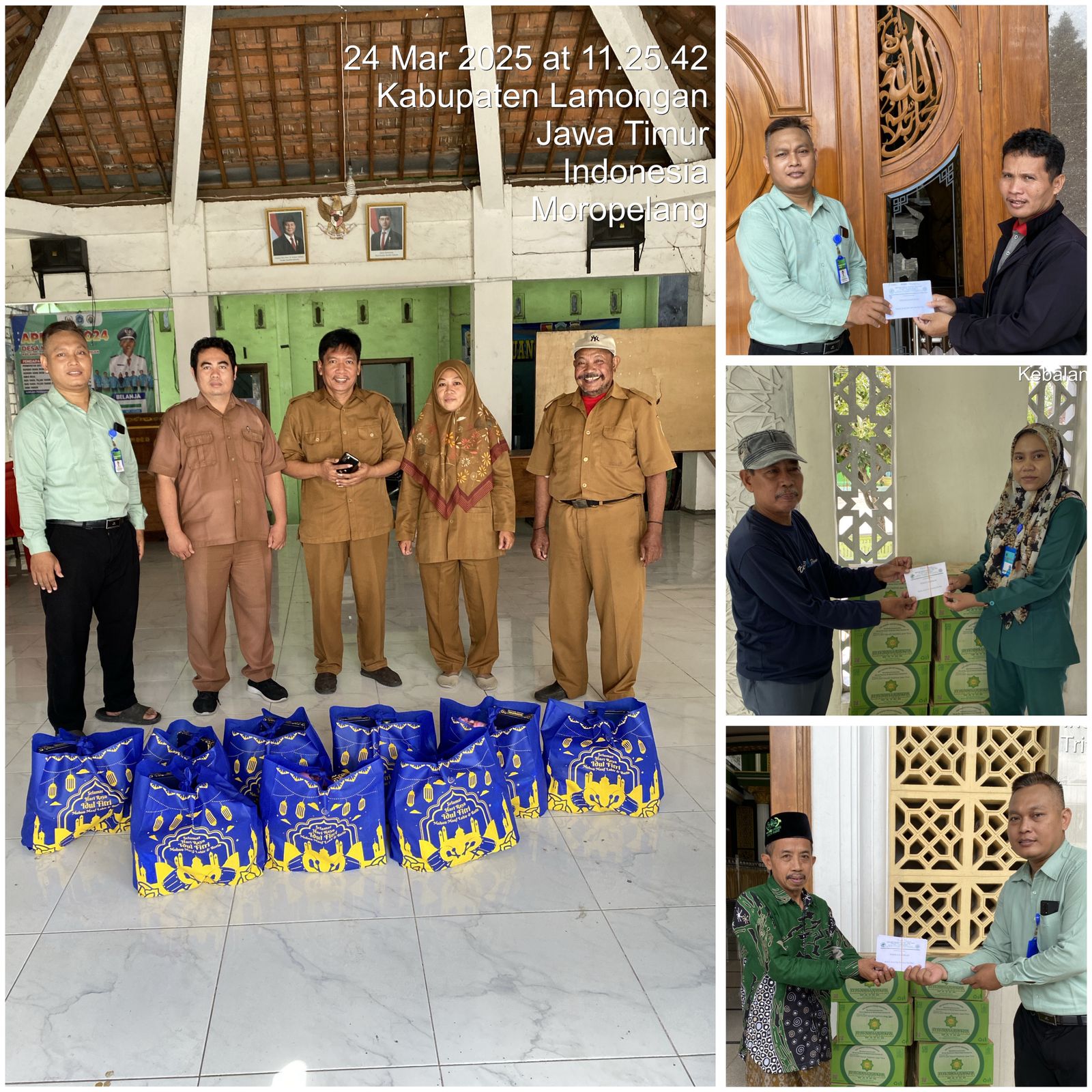 Penyerahan Parcel Lebaran untuk tokoh masyarakat disekitar wilayah kerja kantor cabang moropelang