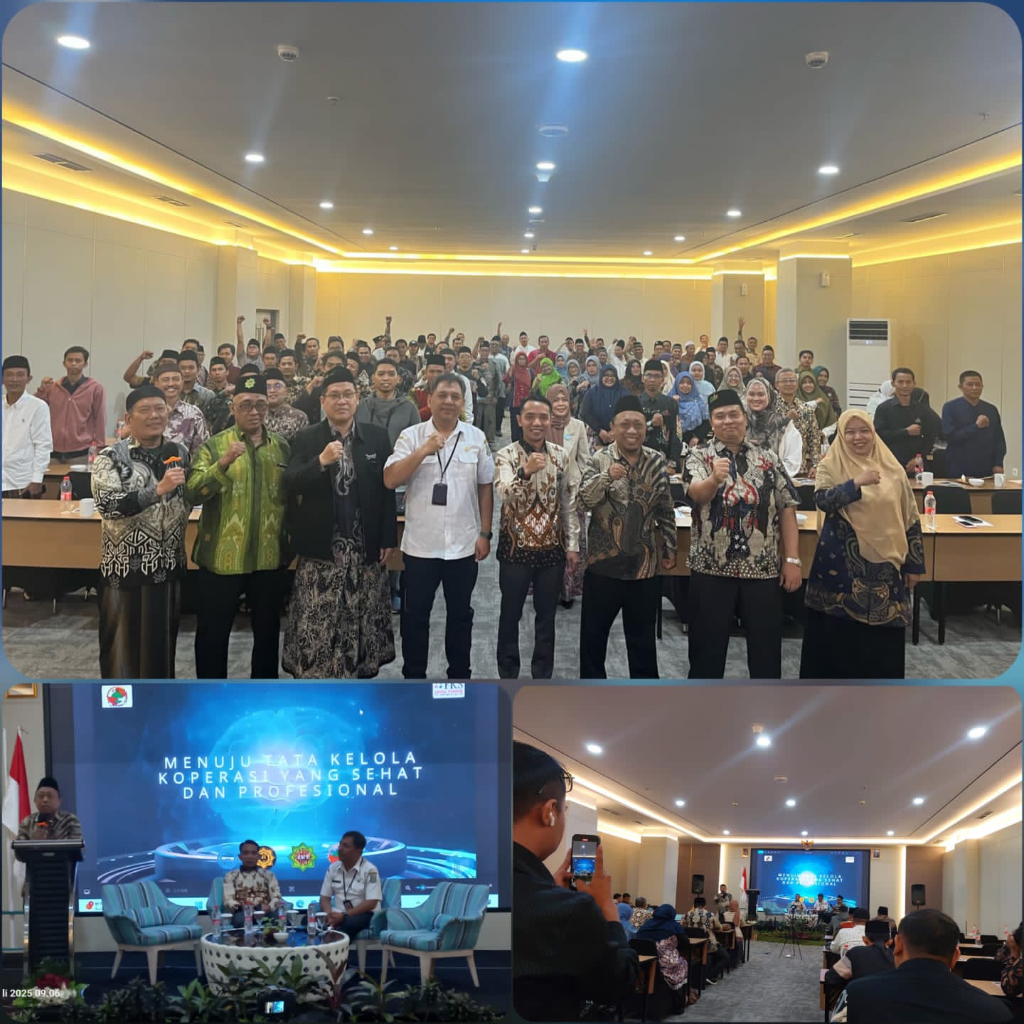 General Manager KSPPS BMT Mandiri Sejahtera Jawa Timur (Bp.H.M.Ayubi Chozin) dalam acara Diskusi Panel Anggota FKS Jatim bertajuk Menuju Tata Kelola Koperasi yang Sehat dan Profesional di The Southern Hotel Surabaya. Rabu, 23 Juli 2025