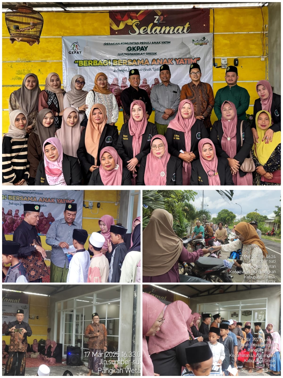 BMT MANDIRI SEJAHTERA CAB SEKAPUK ikut berpartisipasi dalam kegiatan Santunan Anak Yatim yang diadakan  GKPAY (Gerakan Komunitas Peduli Anak Yatim) Ujungpangkah Gresik