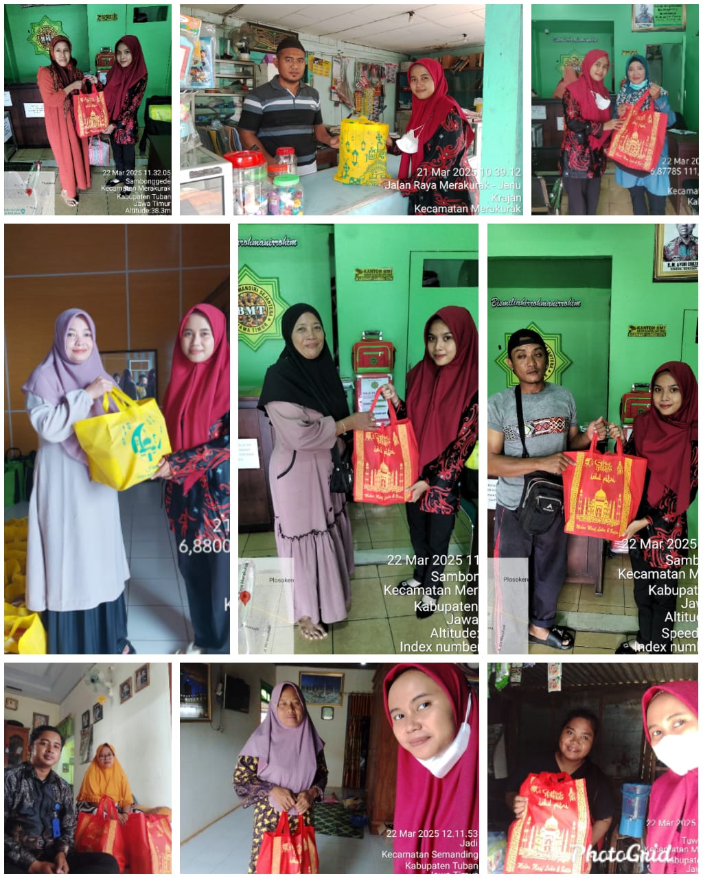 Penyerahan bantuan THR lebaran  untuk Tokoh Masyarakat di sekitar wilayah Kantor Cabang MERAKURAK