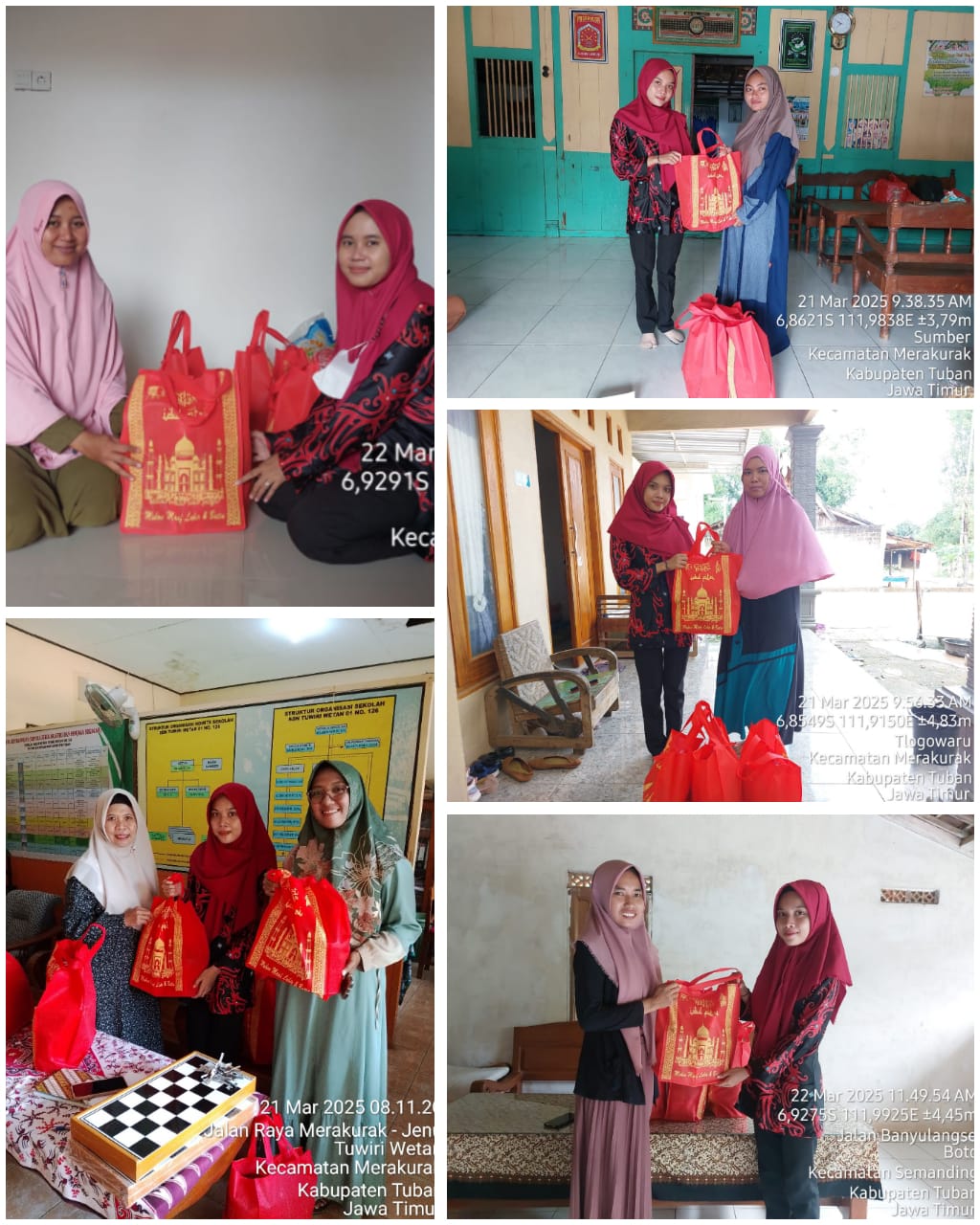 Penyerahan bantuan THR lebaran  untuk Guru TPQ di sekitar wilayah Kantor Cabang MERAKURAK