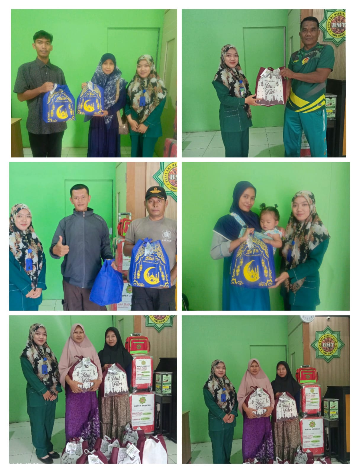 Penyerahan parsel lebaran kepada Tokoh Masyarakat, Marbot Muadzin dan guru TPQ di wilayah kerja kantor cabang Sugio