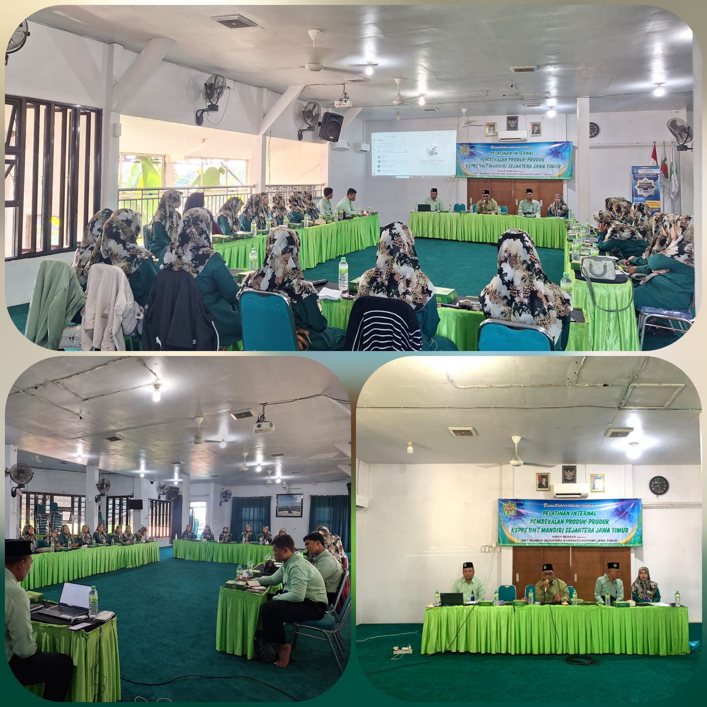 Pelatihan Pengelola KSPPS BMT Mandiri Sejahtera Jawa Timur Pembekalan Produk-Produk BMT di Aula Kantor Pusat KSPPS BMT Mandiri Sejahtera Jawa Timur. Selasa, 22 Juli 2025