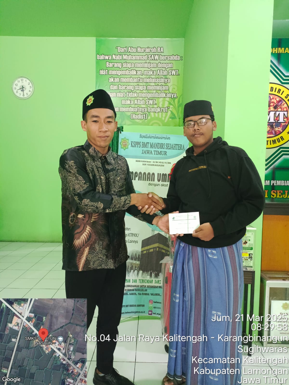 Penyerahan Bantuan santunan TPQ As-Sholah Bojoasri.