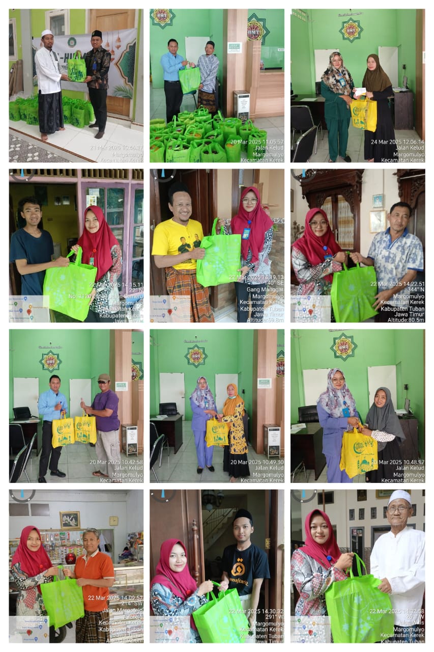 Penyerahan Parcel Lebaran untuk Perangkat Desa,tokoh masyarakat,guru TPQ,dan muadzin marbot di wilayah Kantor Cabang KEREK