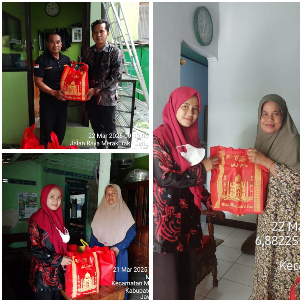 Penyerahan bantuan THR lebaran  untuk Marbot Muadzin di sekitar wilayah Kantor Cabang MERAKURAK