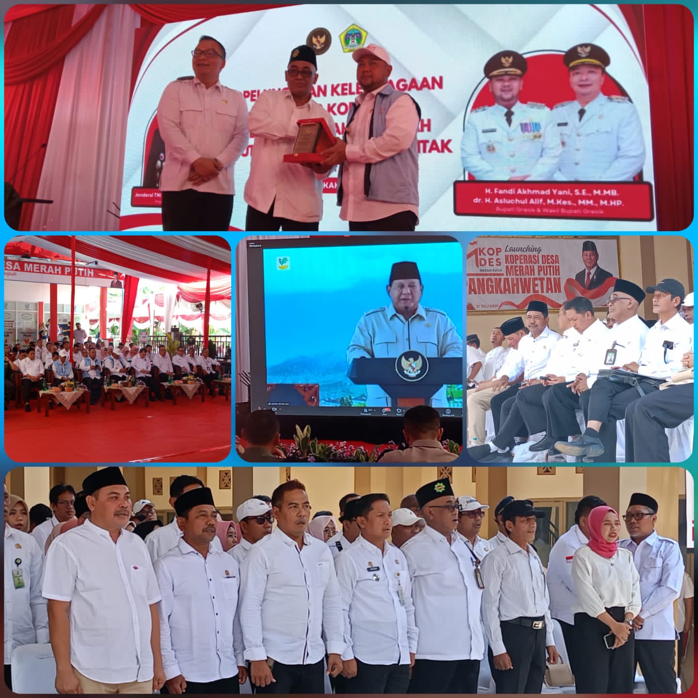 General Manager KSPPS BMT Mandiri Sejahtera Jawa Timur (Bp.H.M.Ayubi Chozin) menerima Penghargaan dari Bupati Gresik kategori  Inovasi Kolaborasi Pinjaman Usaha Mikro Melalui Koperasi Desa/Kelurahan Merah Putih dalam acara Launching Koperasi Desa Merah Pu