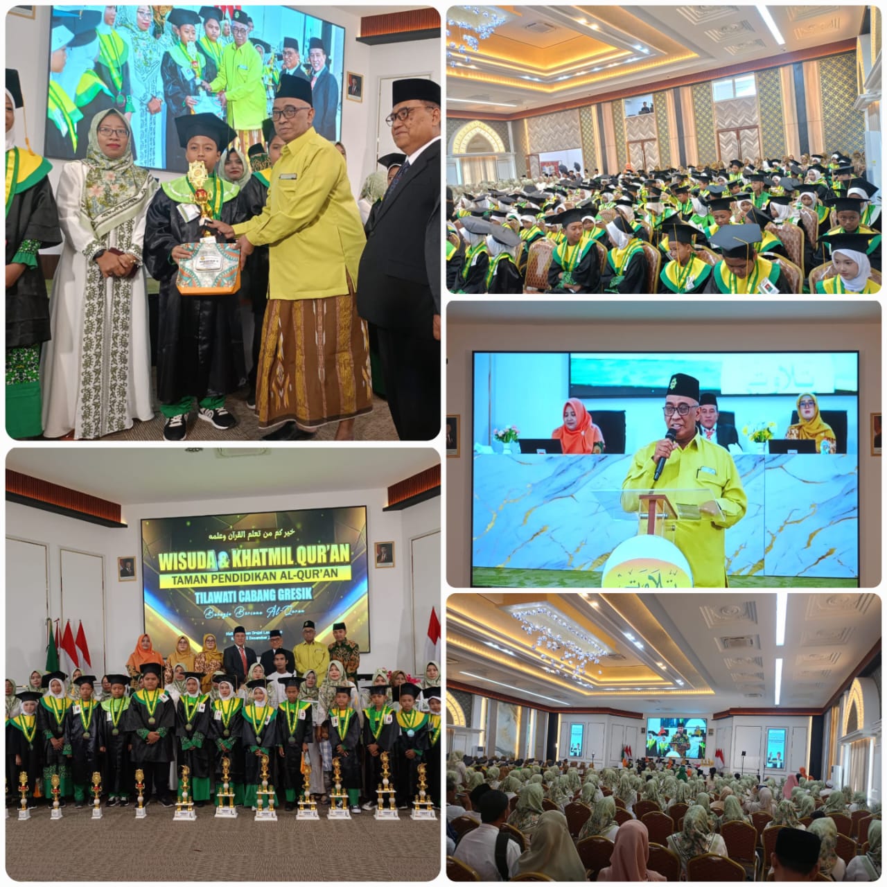 General Manager KSPPS BMT Mandiri Sejahtera Jawa Timur ( Bpk. H.M. Ayubi Chozin ) dalam acara Wisuda & Khatmil Qur'an Taman Pendidikan Al-Qur'an Tilawati Cabang Gresik di Hall Sunan Drajat Lamongan 